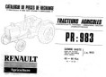 7701430983 - PR 983 Renault Tracteurs Agricoles (1973) 7601/7611/7614/7631/7635/7651/7655